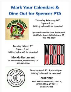 Upcoming Spencer Dine Out Nights! | Spencer School PTA